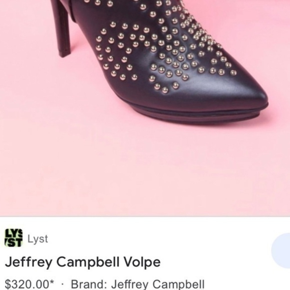 Jeffrey Campbell Blue Leather Studded Boots Size 6 Bootie Volpe gently preloved - Picture 13 of 13
